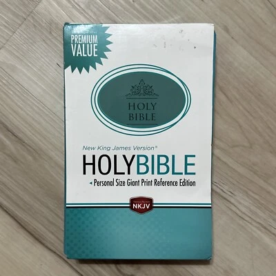 Holy Bible NKJV Giant Print Center Column Red Letter Nelson 1653TLHL Teal Soft - Image 1 of 4