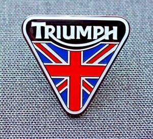 NEW  TRIANGLE TRIUMPH MOTORCYCLE PIN BIKER BADGE