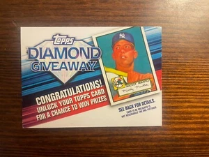 2011 Topps Redemptions Diamond Giveaway Code Cards Mickey Mantle #TDG-1 HOF - Picture 1 of 2