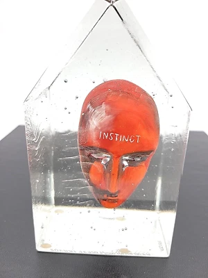 Swedish Art Glass Sculpture Instinct Kosta Boda Atelier Signed B Vallien 813VAAT - Image 1 of 4