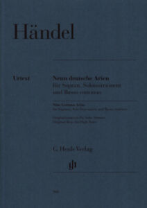 Neun deutsche Arien, Händel - PORTOFREI VOM MUSIKFACHHÄNDLER