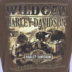 Camiseta para hombre talla XL HD Wildcat Harley Davidson London Kentucky University Miners - Imagen 1 de 6