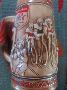 Vintage Budweiser Beer Stein Olympics Games of XXIII Olympiad Los Angeles 1984 - Picture 1 of 4