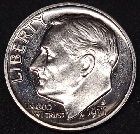 1971S Roosevelt dime coin - PROOF Cover