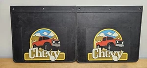 Vintage 1973-1987 Chevy Truck PlastiColor Mud Flaps Splash Guards 16"x15" Pair - Picture 1 of 11