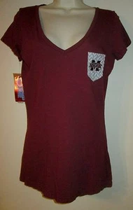 Blue 84 MISSISSIPPI STATE UNIVERSITY Top L Bulldogs NEW Pocket V-Neck SHIRT NWT - Picture 1 of 1