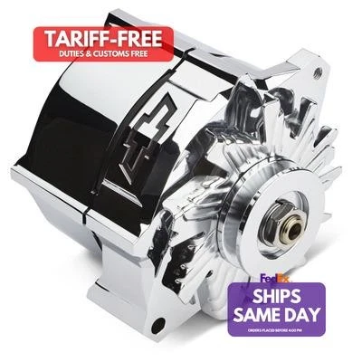 Proform 141-154, One Alternator Recessed Black Bowtie Chrome Performance Parts - Image 1 of 4