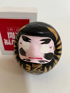 3,5 Zoll hohe schwarze Daruma Puppe Good Luck, No Evil Good Health / Made in Japan S7144 - Bild 1 von 3