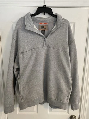 5.11 战术四分之一拉链套衫灰色重型毛衣男式二手状况完好!! 穿过一次  — 第 1/4 张图片