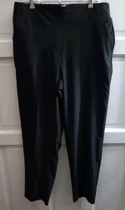 Calvin Klein Ankle Pants Lightweight Elastic Waist Pockets Black Medium NWT - Picture 1 of 16
