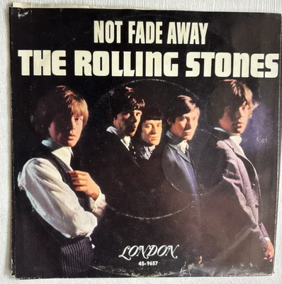 THE ROLLING STONES, NOT FADE AWAY, PICTURE SLEEVE & 45 RPM RECORD, R&R, 1964 - Image 1 of 4