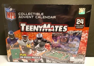 NUEVO SELLADO NFL TeenyMates Calendario de Adviento 24 Figuras y Puzzle Exclusivos - Imagen 1 de 8