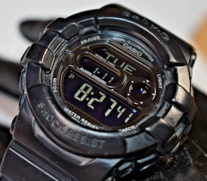 Casio BGD140-1A (3277) Digital Women's Black Baby-G Watch NEW BATTERY! - Picture 1 of 9
