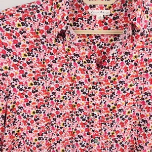 Jane & Delancey Camisa Top Túnica Plisada con Botones Manga Larga Rosa Floral Talla S - Imagen 1 de 7