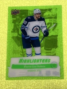 Pierre-Luc Dubois 2022-23 Upper Deck S2 #HL-16 GREEN HIGHLIGHTERS Winnipeg SSP - Bild 1 von 2