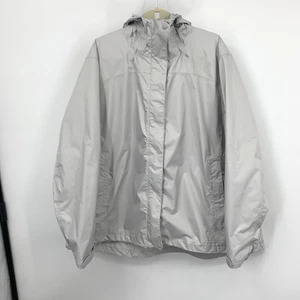 LL Bean Damen Gr. 3X Jacke Trail Modell Regen Mantel Kapuze grau Nylon Naht versiegelt - Bild 1 von 8