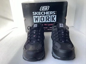 Skechers Work Relaxed Fit Cankton Men's Steel-Toe Shoes size 12 77055W/BKCC - Picture 1 of 9