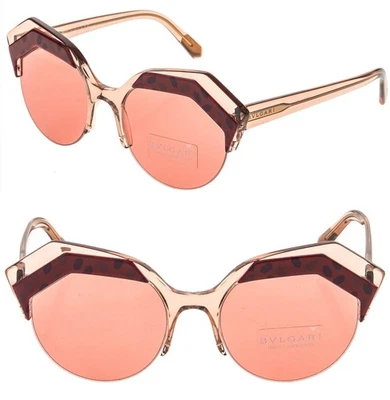 BULGARI BV8203 SERPENTEYES Translucent Peach Pink Scales Sunglass 8203 Serpenti - Image 1 of 4