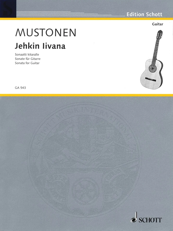Olli Mustonen Jehkin Iivana Sonata for Guitar Classical Sheet Music Schott Book - Image 1 of 1