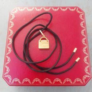 Charm Shopping Bag Cartier Vintage Oro 18 Carati Con Laccio Suo E Certificato - Imagen 1 de 3