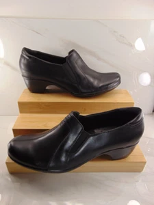 Clarks NEU 80440 schwarz Leder SLP ON Blockabsatz DUAL SIDE GORES 10 M - Bild 1 von 4