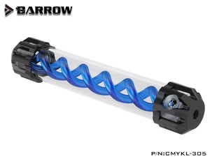 Barrow T-VIRUS Aluminium + Acrylique Double Hélice Réservoir 305mm CMYKL-305 BLEU - Photo 1/7
