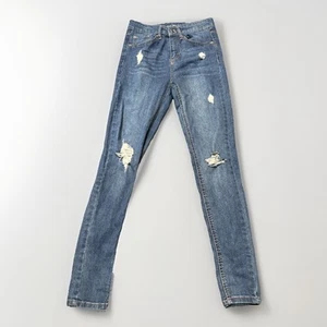 Wild Fable Womens Size 4 High Rise Skinny Distressed Denim Blue Jeans 26x28 - Picture 1 of 6