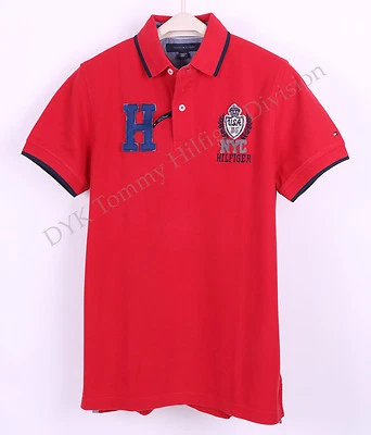 Tommy Hilfiger Men Logo Pique Mesh Pieced Polo Shirt Custom Fit - Free $0 Ship - Image 1 of 2