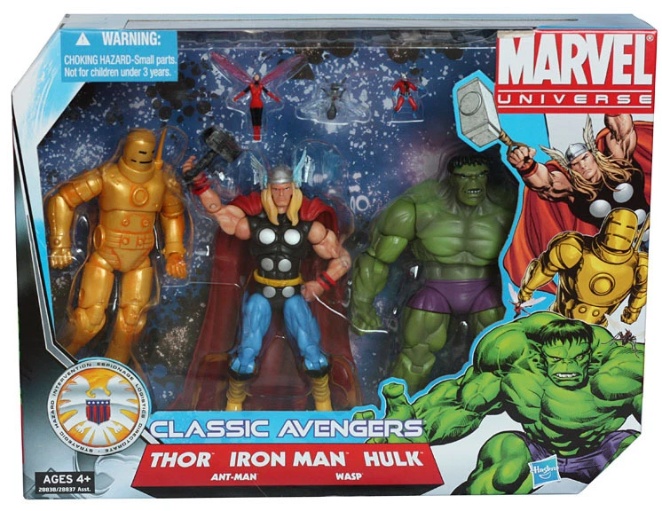 FIGURAS DE ACCIÓN CLÁSICAS VENGADORES UNIVERSO MARVEL ANT-MAN AVISPA HULK THOR IRON MAN Foto 1 de 1