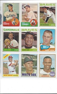 1964 Topps Baseball - Felipe Alou - # 65 Milwaukee Braves (ONE CARD) NO CREASES