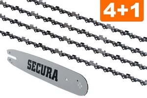 4 Sägeketten + Schwert passend für Dolmar PS401 | 30cm 3/8LP 45TG 1,3mm - Bild 1 von 5
