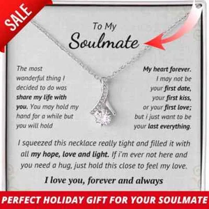 To Soulmate Necklace Gift For Girlfriend Wife Birthday Valentines Day Christmas - Picture 1 of 5