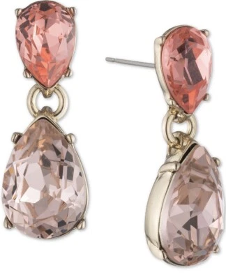 Pendientes colgantes de cristal tono oro Givenchy $48 GJ50 Foto 1 de 4