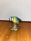 Vintage Beswick Blue Tit Bird On A Perch Made In England 992