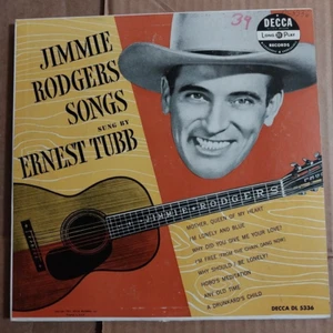 Jimmie Rodgers Songs sung by Ernest Tubb Lp 10" vinyl 33rpm microgroove - Picture 1 of 3