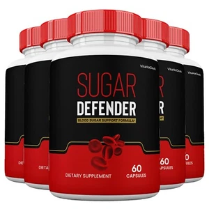 Sugar Defender Pills, Official Sugar Defender 24 Max Strength (5 Pack) - Picture 1 of 7