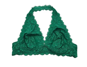 Women's - Intimately Free People Green Lace Halter Bralette, Size Large - Picture 1 of 7