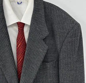 vintage 90s SAN REMO jacket blazer sport coat wool cashmere one button 44R - Picture 1 of 10