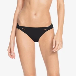 Robin Piccone Women's 187485 Cut Outs Black Bikini Bottom Swimwear Size S - Picture 1 of 2