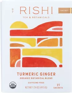 Rishi Tea Turmeric Ginger Tea - 15 sachets - Picture 1 of 4