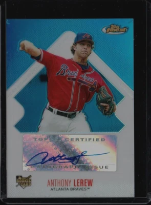Anthony Lerew (Braves) 2008 Topps Finest Blue Refractor Rookie Autograph 259/299 - Image 1 of 2