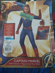 Disney's Captain Marvel Mädchen Superheld Halloween Kostüm Gr. S Kinder Neu - Bild 1 von 2