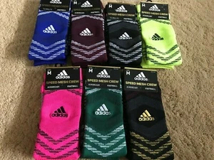 Adidas Speed Mesh Crew Aeroready Football Size Medium Assorted Colors 1 Pair - Picture 1 of 41