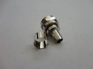 10 Pack - F-Type Connector with Crimp on Ring RG59U Coaxial Adapter Plugs  - Picture 1 of 4