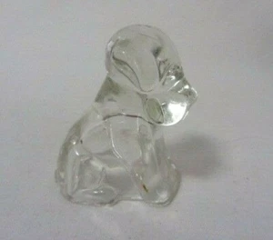 VINTAGE ÄLTERES DEGENHART GLAS POOCHE DER HUND KRISTALL  - Bild 1 von 3