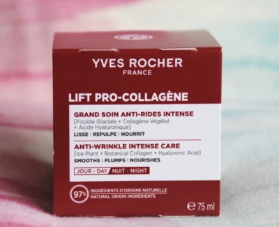 YVES ROCHER LIFT PRO-COLLAGENE Anti-Wrinkle Intense Care 75ml Day/Night BN! - Image 1 of 4