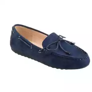 Journee Collection Women's Thatch Slip On Flat Loafers Navy Blue Size 8 - Picture 1 of 6
