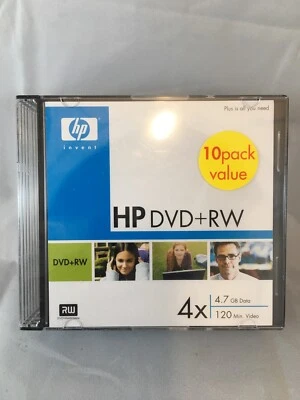 HP INVENT DW00021M DVD+RW 4X, 4.7GB DATA, 120 MIN.VIDEO, 10 PACK - Image 1 of 2
