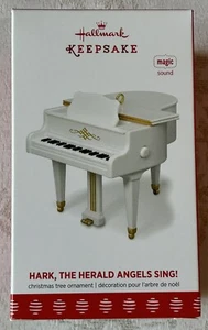Hallmark 2017 Hark the Herald Angels Sing Magic Grand Piano Ornament Sound New - Picture 1 of 1
