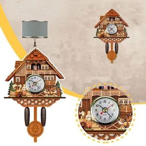 Black-Forest Cuckoo Clock Cuckoo Wall Clock With Moving Train Home Decor Clocks - Picture 1 of 33